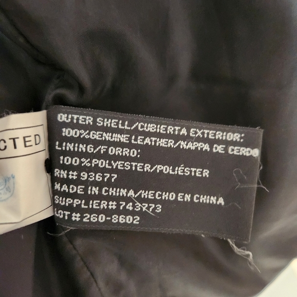 Worthington Womens Black Leather Notch Collar Buttonfront Jacket-Size XL - Picture 7 of 8